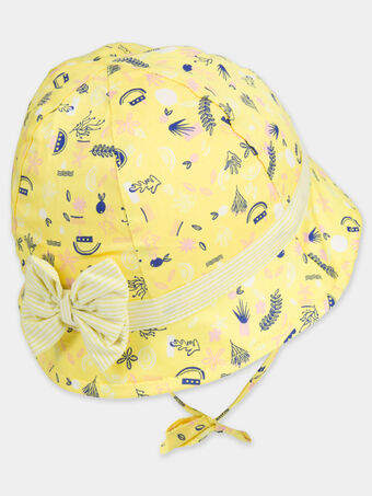 Chapeau jaune avec motifs NAFEE / 18E4BFF1CHA010