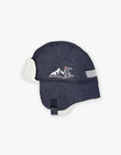 Bonnet en twill à motif animal au ski bleu marine DESURFAGE / 22H4PGN1BON703