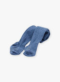 Collant bleu marine torsades fantaisies FABULLE / 23E4BF81COL070