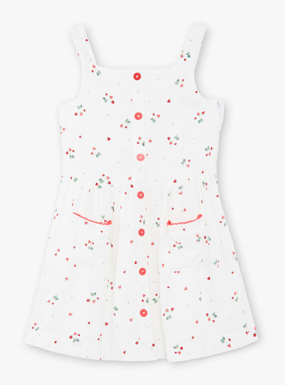 Robe écru imprimé fraise ZOLOMETTE / 21E2PFJ1CHS001