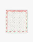 Foulard écru à carreaux fruits et fleurs FEFOLETTE / 23E4PFB1ECH001
