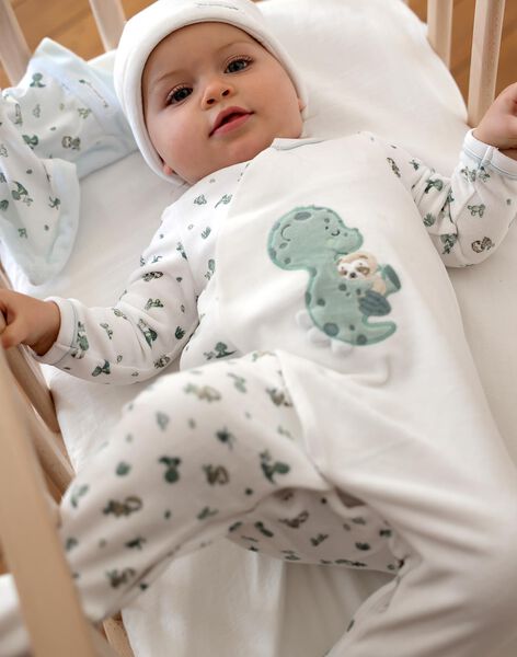Pyjama et bonnet en velours écru FOUAD_B / 23E0NG71GRE000