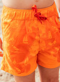 Short de bain orange à motif magique  MRUMOUAGE / 25E4PGC7MAIE405