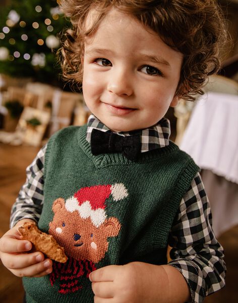 Cardigan sans manches à imprimé Noël DAWILLIAM / 22H1BG61CSM060