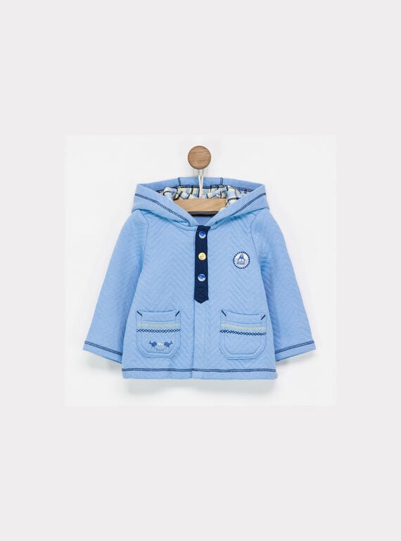 Gilet bleu à capuche NAELOUKA / 18E1BGF1GIL208