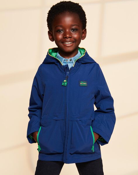 Parka bleu roi à capuche FRAPARKAGE / 23E3PG51IMPC209