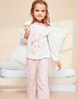 Ensemble pyjama écru à lapin et à carreaux FLORETTE / 23E5PF21PYJ001