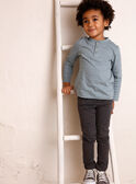 Pantalon gris foncé 5 poches enfant garçon ZAZITAGE2 / 21E3PGK1PAN942