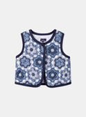 Veste sans manches bleu et blanc matelassée LACINDY / 24H1BFJ1CSM001