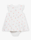 Robe et culotte blanches à imprimé fleuri FASISI / 23E1BFS1ROB001