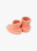 Chaussons de naissance rose poudré LOICA / 24H0AF11CHPD327