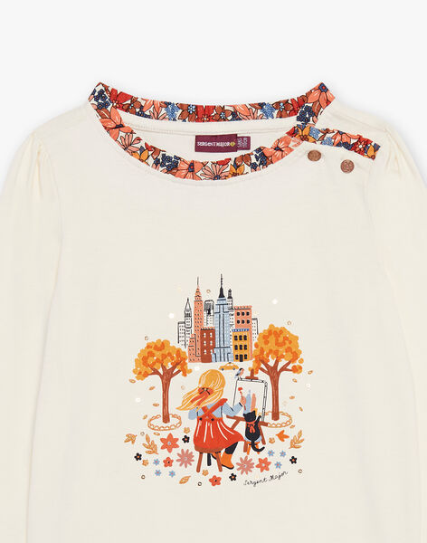 T-shirt écru à fronces DOSHOPETTE / 22H2PFF2TML001