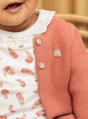 Gilet en tricot vieux rose bébé fille DOLCE / 22H0CF11CAR303