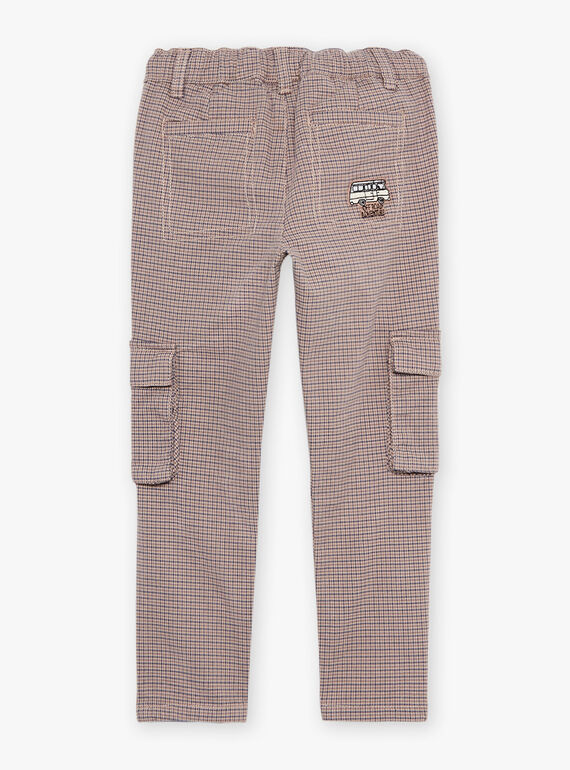 Pantalon cargo à motif pied de poule DEDOUAGE / 22H3PGR2PANI814