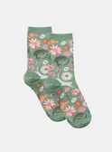 Chaussettes jacquard animation chats et fleurs KOSSETTE / 24E4PFP1SOQG606