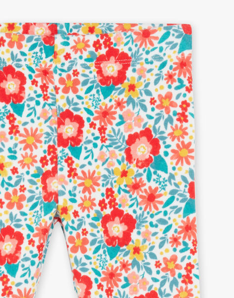 Legging écru à fleurs FADELPHINE / 23E1BFB1CAL001