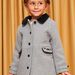 Manteau gris col Claudine