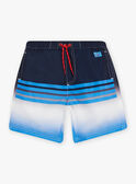 Short de bain bleu dégradé à rayures rouge enfant garçon CYMAILLAGE / 22E4PGO3MAI622