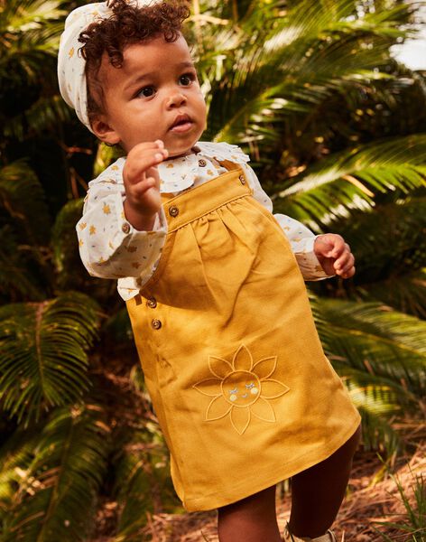 Robe chasuble en twill jaune miel FABLANCHE / 23E1BF81CHS107