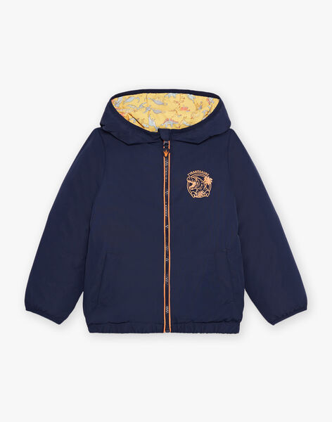 Doudoune réversible bleu marine à capuche FRADOUNAGE / 23E3PG51D3EC201