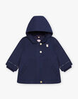 Manteau à capuche 2 en 1 bleu marine DINORA / 22H1BFG1PAR070