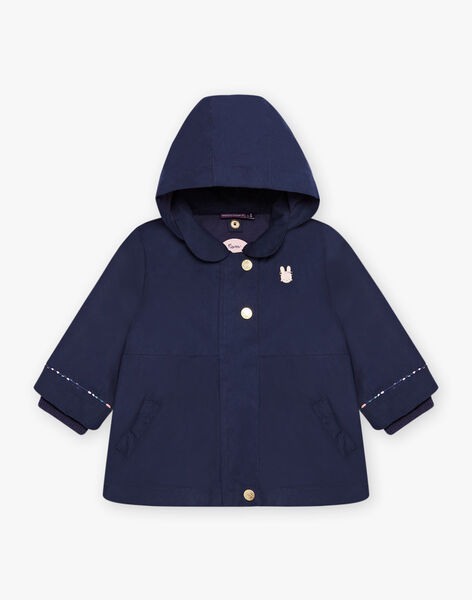Manteau à capuche 2 en 1 bleu marine DINORA / 22H1BFG1PAR070