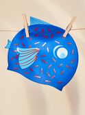 Bonnet de piscine bleu encre poisson FRYTETAGE / 23E4PGL1D4YC214