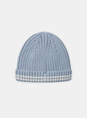 Bonnet en maille bleu Garçon NINASH / 25H4BGE4BON205
