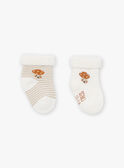 2 paires de chaussettes écrues LOLO / 24H0AM21SOQ001