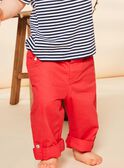 Pantalon en tubique rouge FAKIAN / 23E1BGC2PAN410