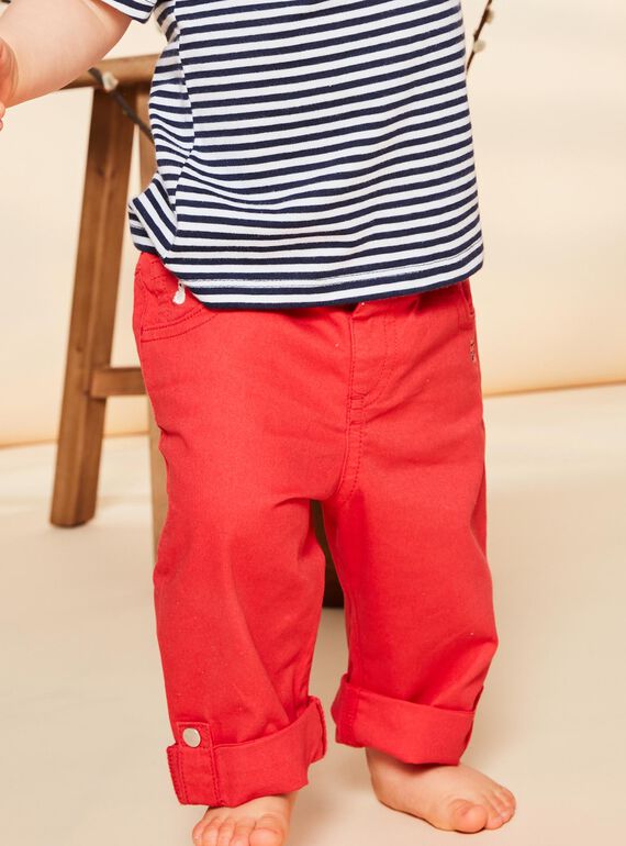 Pantalon en tubique rouge FAKIAN / 23E1BGC2PAN410