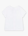 T-shirt blanc bébé garçon CAVINCENT / 22E1BGN1TMC000