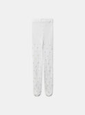 Collant microfibre écru fleuri MREMOUETTE / 25E4PFL1COL001