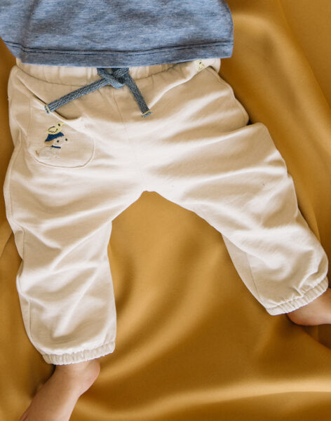 Pantalon néojog en molleton graté beige chiné clair DABAUREL / 22H1BG51PANA011