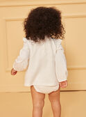Blouse-body écrue à volants LACOLINE / 24H1BFJ1BOD001