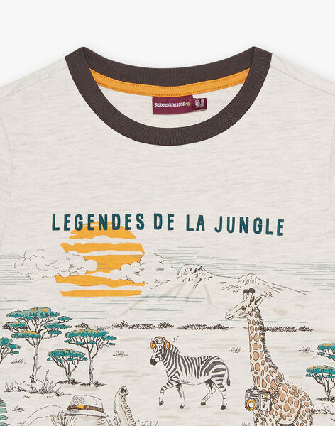 T-shirt beige motif jungle enfant garçon CEVIRAGE / 22E3PG92TMC009