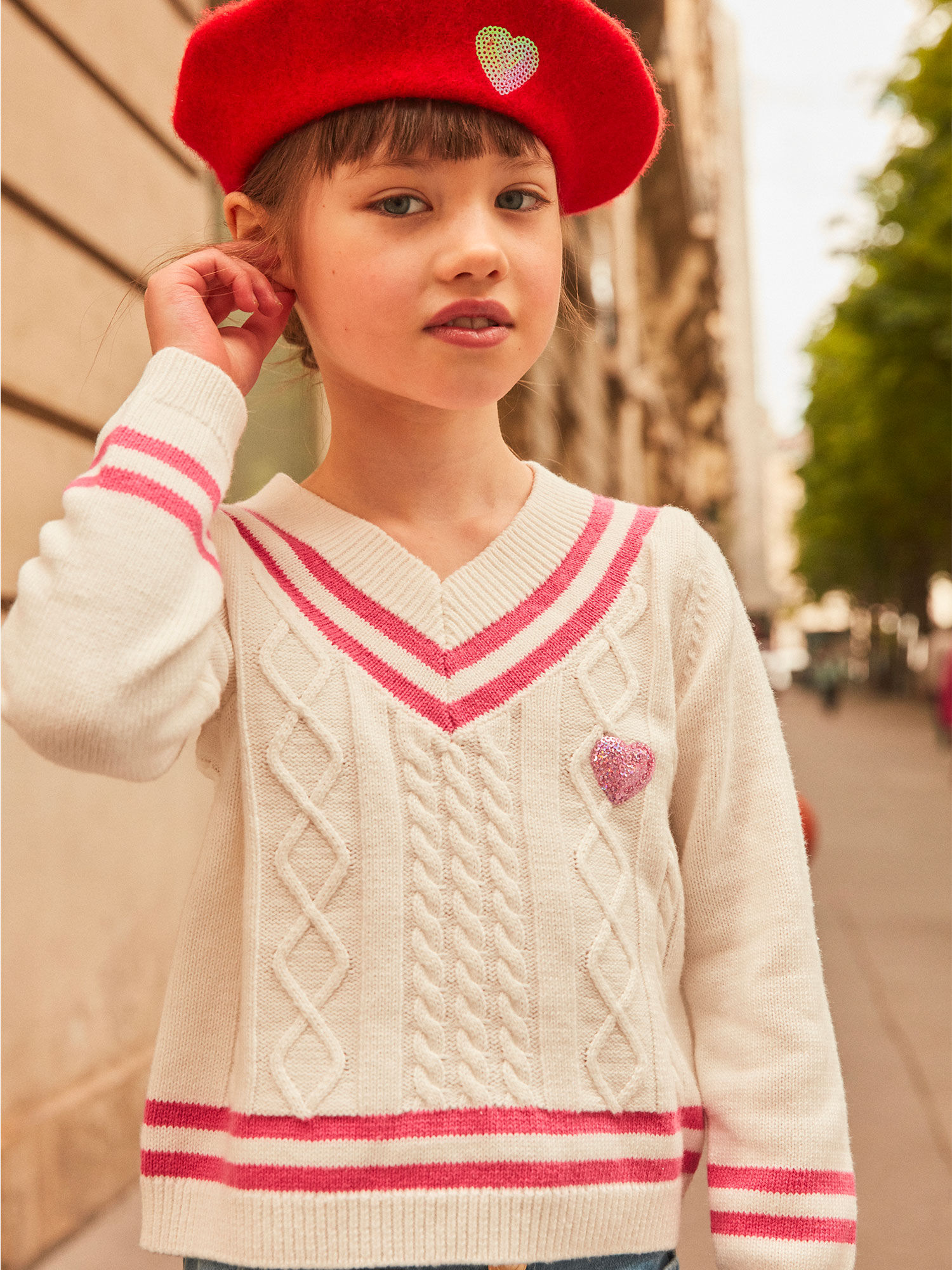 Pull sergent major fille top