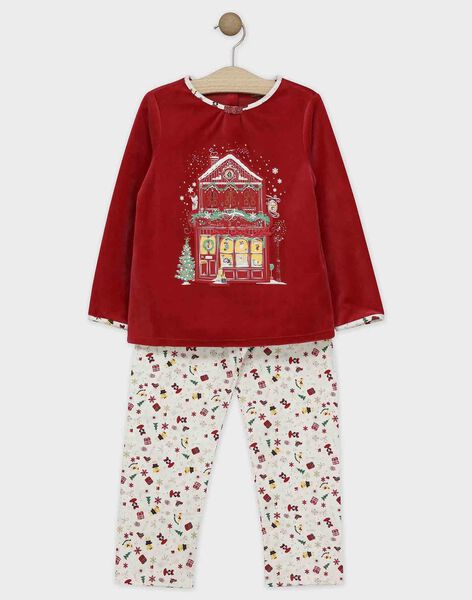 Pyjama Rouge En Velours Et Bas En Chaine Et Trame Petite Fille Catalogue Sergent Major Enfant Sergentmajor