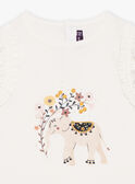 T-shirt écru à motif éléphant FLITIETTE / 23E2PFP1TMC001