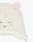 Bonnet beige à motif tête d'animal brodé DISARAH / 22H4BFN2BONA011
