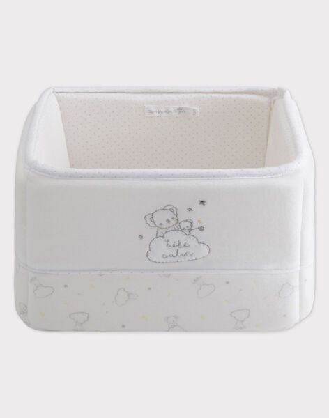 Grand Panier De Rangement Blanc Bebe Mixte Les Jours Fleuris Sergentmajor