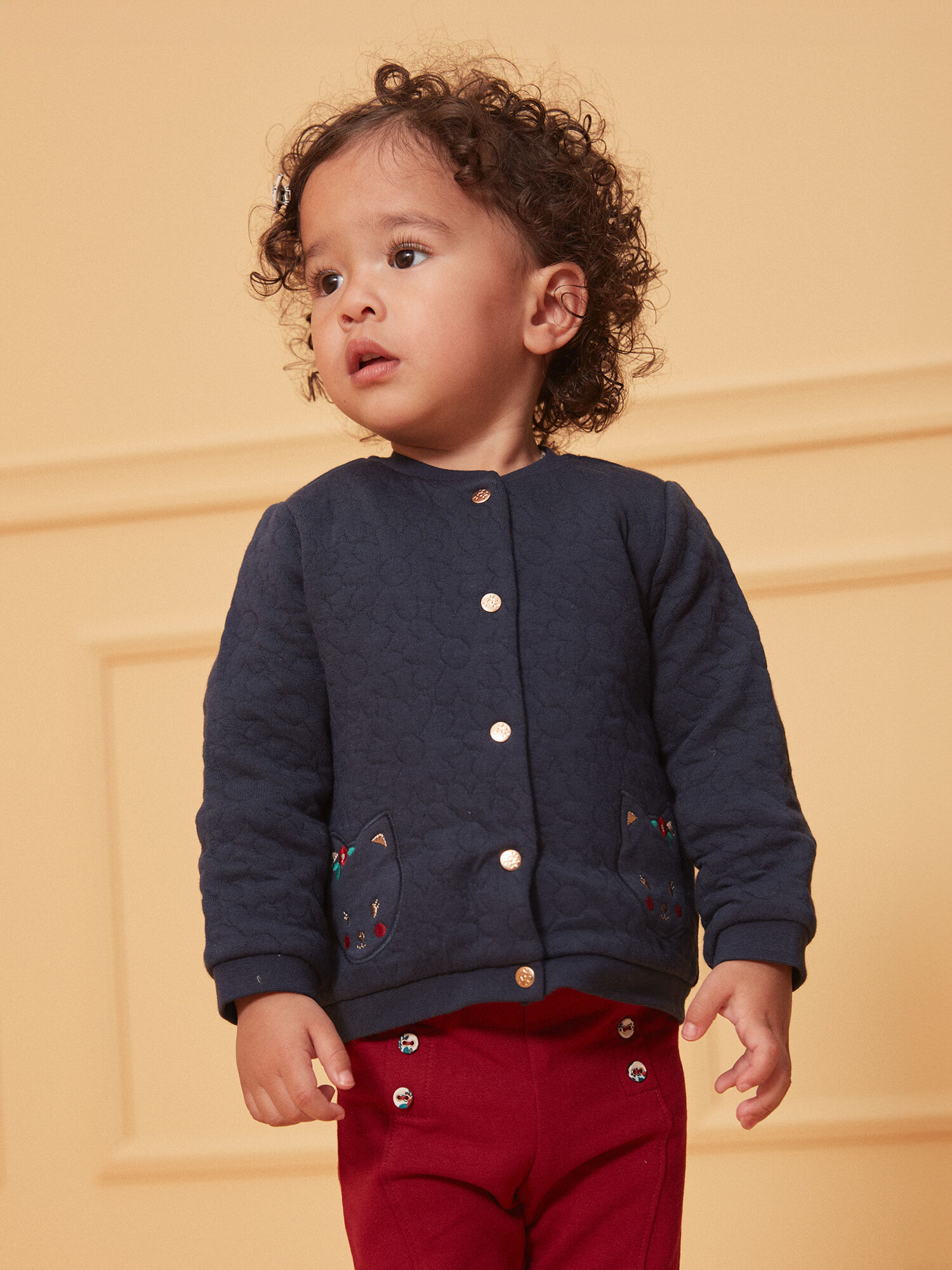 Cardigan matelasse Fille Sergent Major