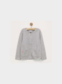 Cardigan gris PAPORIETTE / 18H2PFQ2CAR940