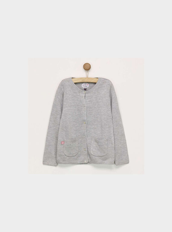 Cardigan gris PAPORIETTE / 18H2PFQ2CAR940