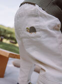 Pantalon blanc craie en twill GADAEL / 23H1BG81PAN632