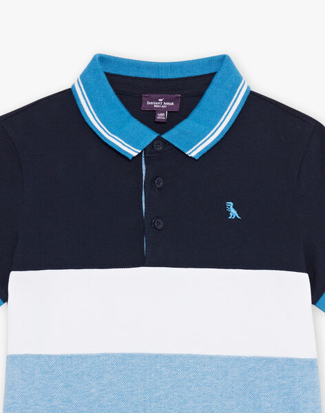 Polo tricolore à broderie dinosaure FRIPLAGE2 / 23E3PGC1POL201