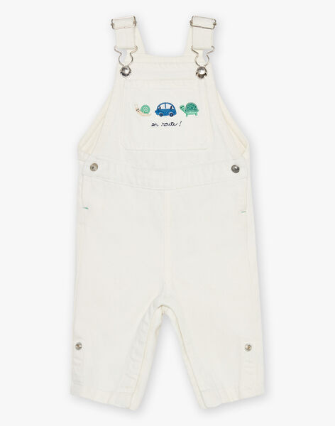 Salopette longue en denim écru avec broderie FAMOUSSE / 23E1BGN1SAL001