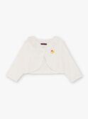 Cardigan écru manches longues enfant fille TAYEPETTE / 20E2PFZ1CAR001