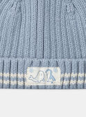 Bonnet en maille bleu Garçon NINASH / 25H4BGE4BON205