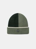 Bonnet en maille vert Garçon NIBORDAGE / 25H4PGE1BONG600